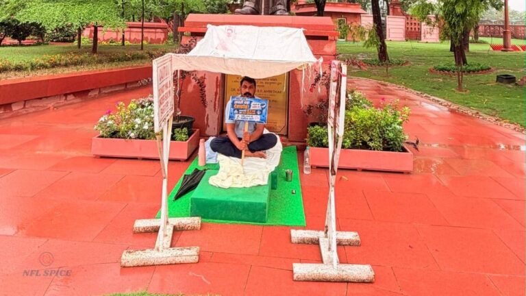 पेपर लीक मुद्दे पर सांसद चंद्रशेखर आजाद का संसद परिसर में रातभर धरना, केंद्रीय शिक्षा मंत्री के इस्तीफे की मांग